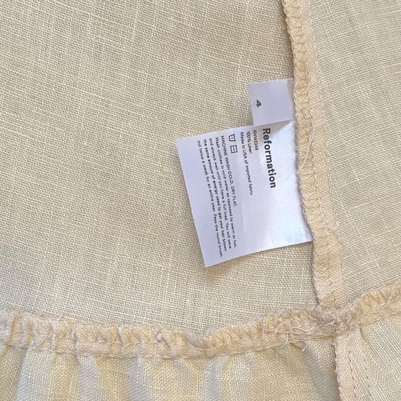 Reformation yellow midi linen dress size 4 🎉 - Picture 4 of 5